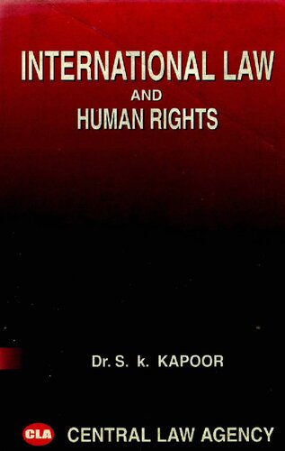 International Law and Human Rights Law Text book for Law students of India