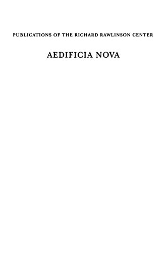 Aedificia Nova: Studies in Honor of Rosemary Cramp