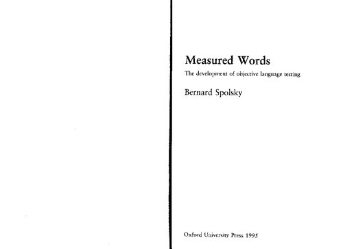 Measured Words