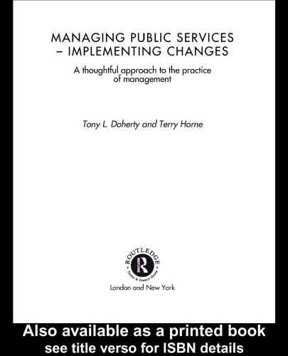 Managing Public Services: Implementing Changes