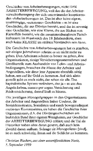 Die Niederlage in der Niederlage : Texte zur Arbeiterbewegung, Klassenkampf, Faschismus in Italien