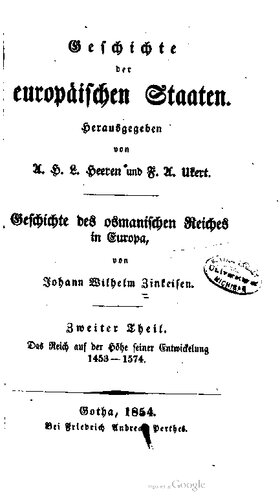 Das Reich auf der Höhe seiner Entwickelung 1453-1574