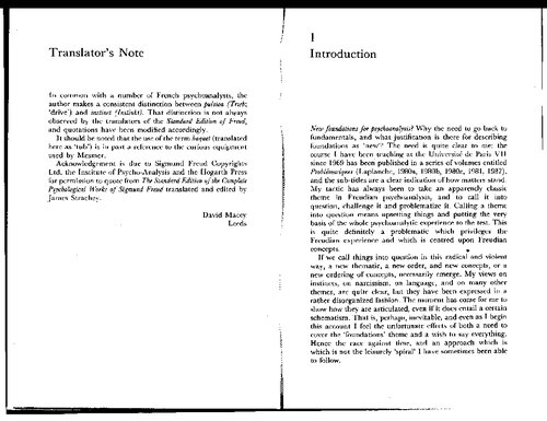 New Foundations for Psychoanalysis (tr. Macey)