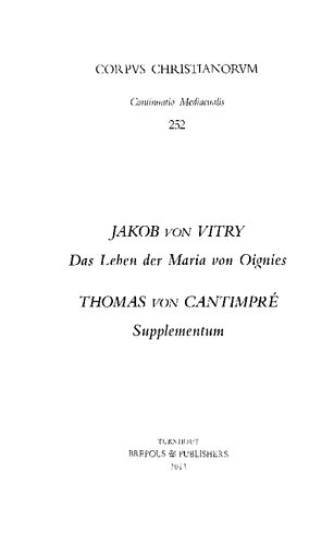 Vita Marie de Oegnies; Supplementum