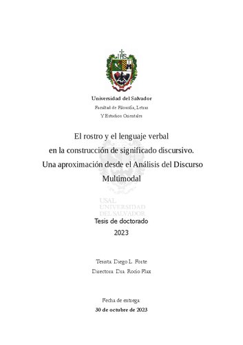El rostro y el lenguaje verbal en la construcción de significado discursivo. Una aproximación desde el Análisis del Discurso Multimodal