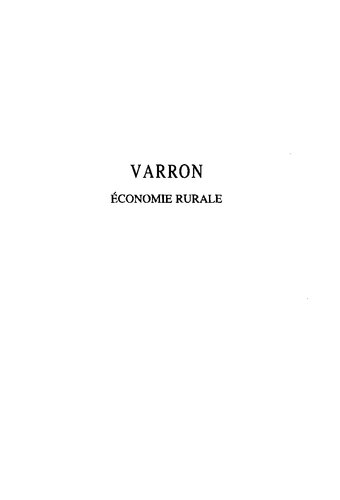 Varron: Économie rurale. Tome III: Livre III - Index