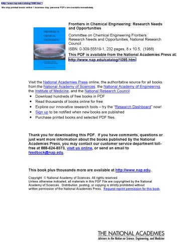 Frontiers In Chemical Engineering