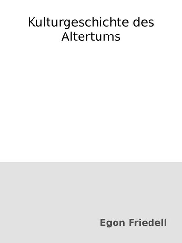 Kulturgeschichte des Altertums