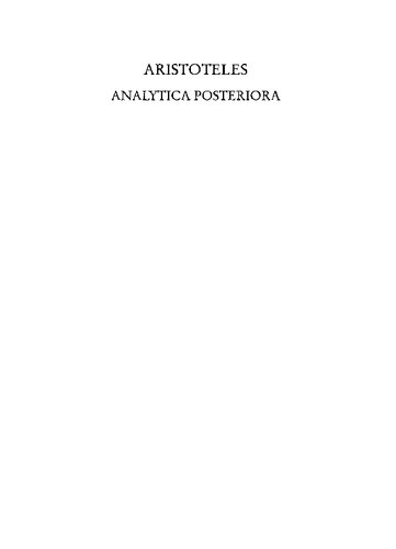 Aristoteles: Analytica posteriora