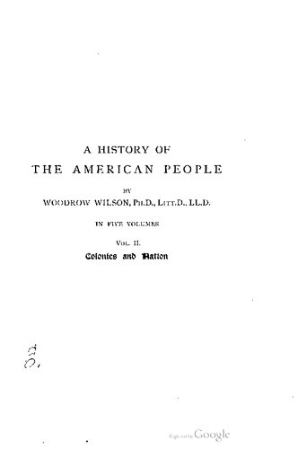 A history of the American people. In five volumes