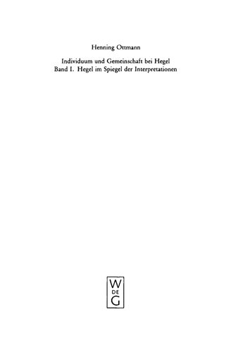 Hegel im Spiegel der Interpretationen