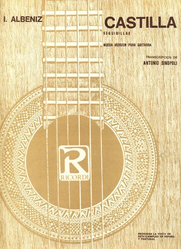 Issac Albéniz - Castilla, Op.47 nº 7, seguidillas, nueva versión para guitarra, transcripción de Antonio Sinópoli