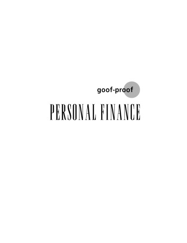 Goof-Proof Personal Finance