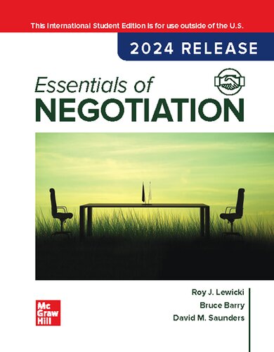 Essentials of Negotiation. 2024 Release