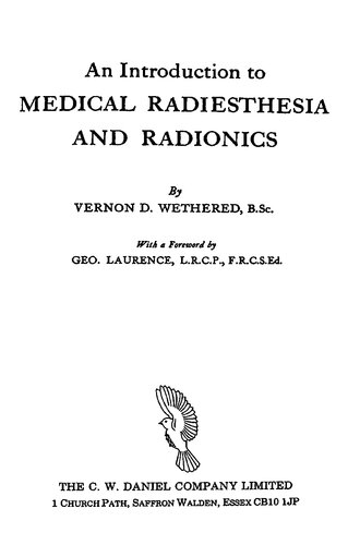An Introduction to Medical Radiesthesia and Radionics