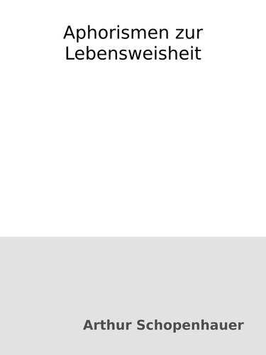 Aphorismen zur Lebensweisheit