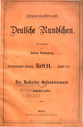 Der Rastatter Gesandtenmord