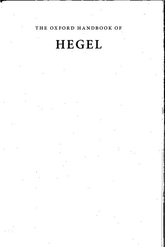 The Oxford Handbook of Hegel