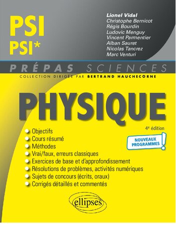 Physique PSI/PSI* - Programme 2022 - 4e édition