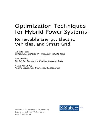 Optimization Techniques for Hybrid Power Systems: Renewable Energy, Electric Vehicles, and Smart Grid