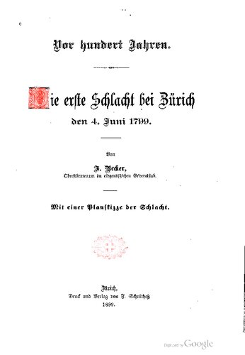 Die erste Schlacht bei Zürich den 4. Juni 1799