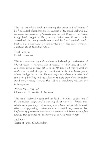 What Was It All For?: The Reshaping of Australia