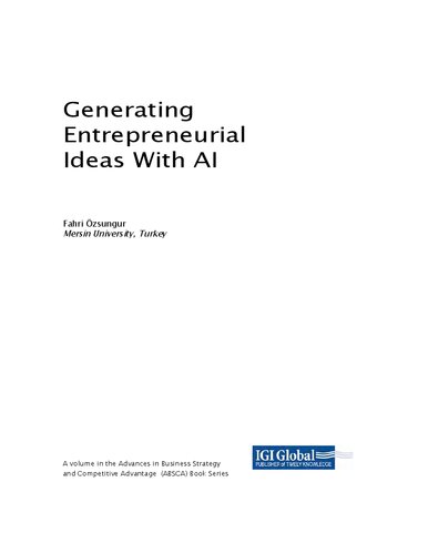 Generating Entrepreneurial Ideas With AI