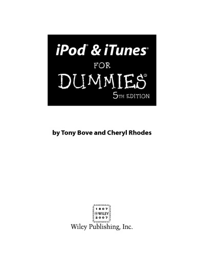 iPod & iTunes For Dummies, 5th Edition