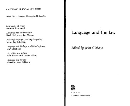Language and the law
