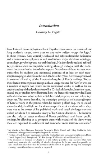 Kant's Lectures on Metaphysics: A Critical Guide