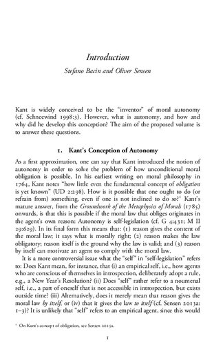 The Emergence of Autonomy in Kant's Moral Philosophy