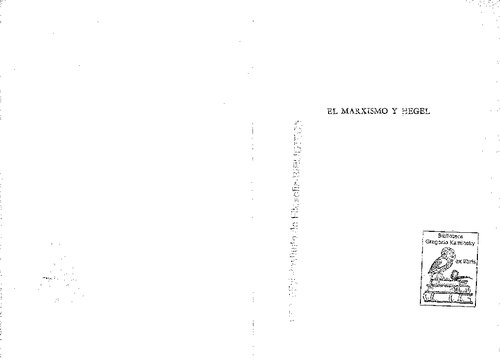 El marxismo y Hegel