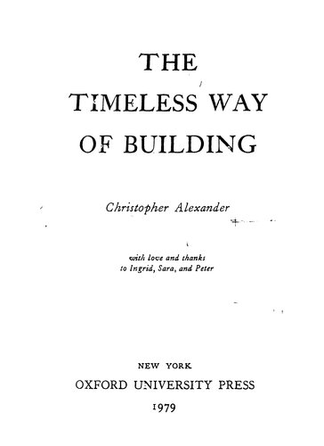 The Timeless Way of Building