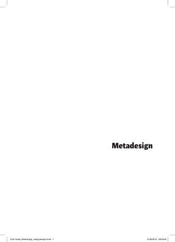 Metadesign Ferramentas, estratégias e ética para a complexidade