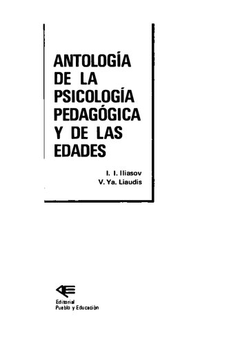 Antología de la psicología pedagógica y de las edades
