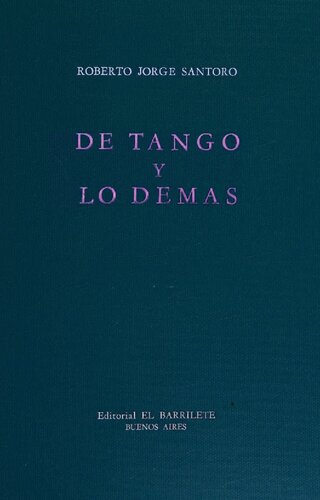 De tango y lo demás: poemas.