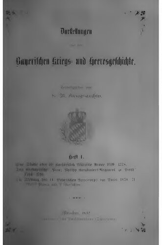 Darstellungen aus der bayerischen Kriegs- und Heeresgeschichte