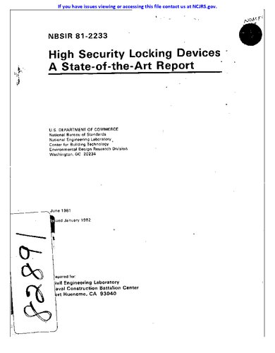 High Security Looking Devices: A State-of-the-Art Report