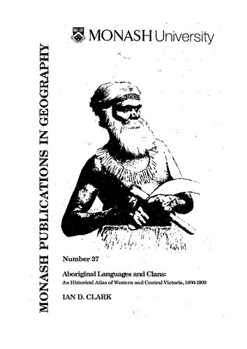 Aboriginal languages and clans : an historical atlas of western and central Victoria, 1800-1900