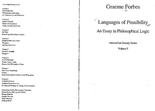 Languages of Possibility: An Essay in Philosophical Logic