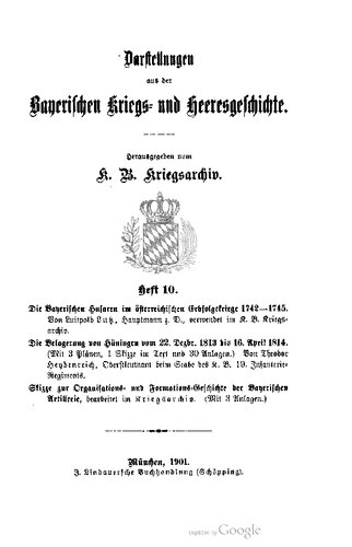 Darstellungen aus der bayerischen Kriegs- und Heeresgeschichte