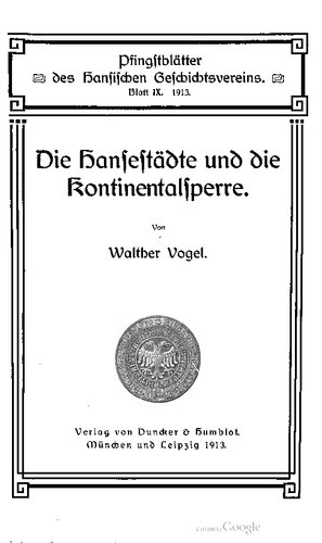 Die Hansestädte und die Kontinentalsperre