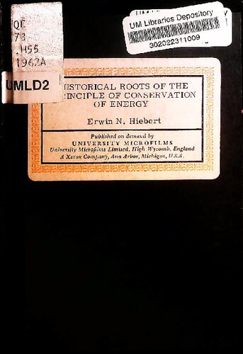Historical Roots of the Principle of Conservation of Energy