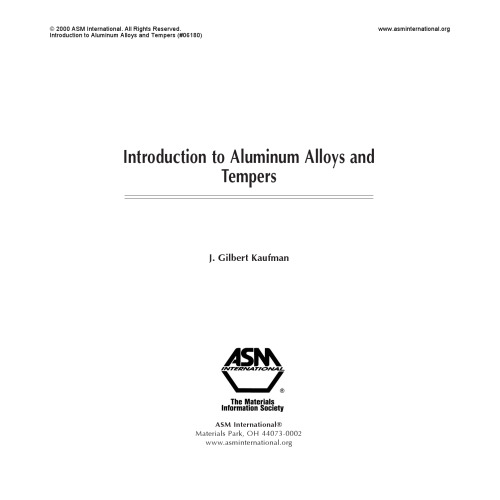 Introduction to Aluminum Alloys and Tempers