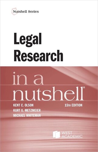 Legal Research in a Nutshell