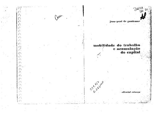 Mobilidade do trabalho e acumulação do capital