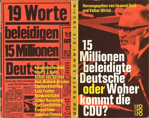 Fünfzehn Millionen beleidigte Deutsche oder Woher kommt die CDU?