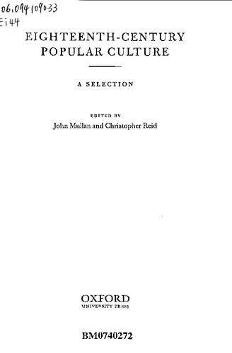 Eighteenth-Century Popular Culture: A Selection