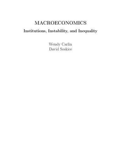 Macrkeconomics: Institutions, Instability, and Inequality