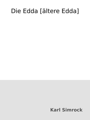 Die Edda [ältere Edda]